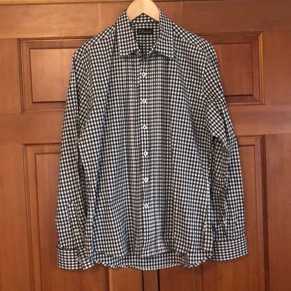 {7 Diamonds} Button Down Shirt Gingham Print
